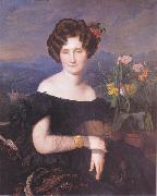 Ferdinand Georg Waldmuller Portrait of Johanna Borckenstein Sweden oil painting artist